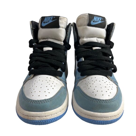 Nike Air Jordan 1 Retro Blue & White Leather High OG UNC Boys Sneakers Size 12C - Picture 5 of 10